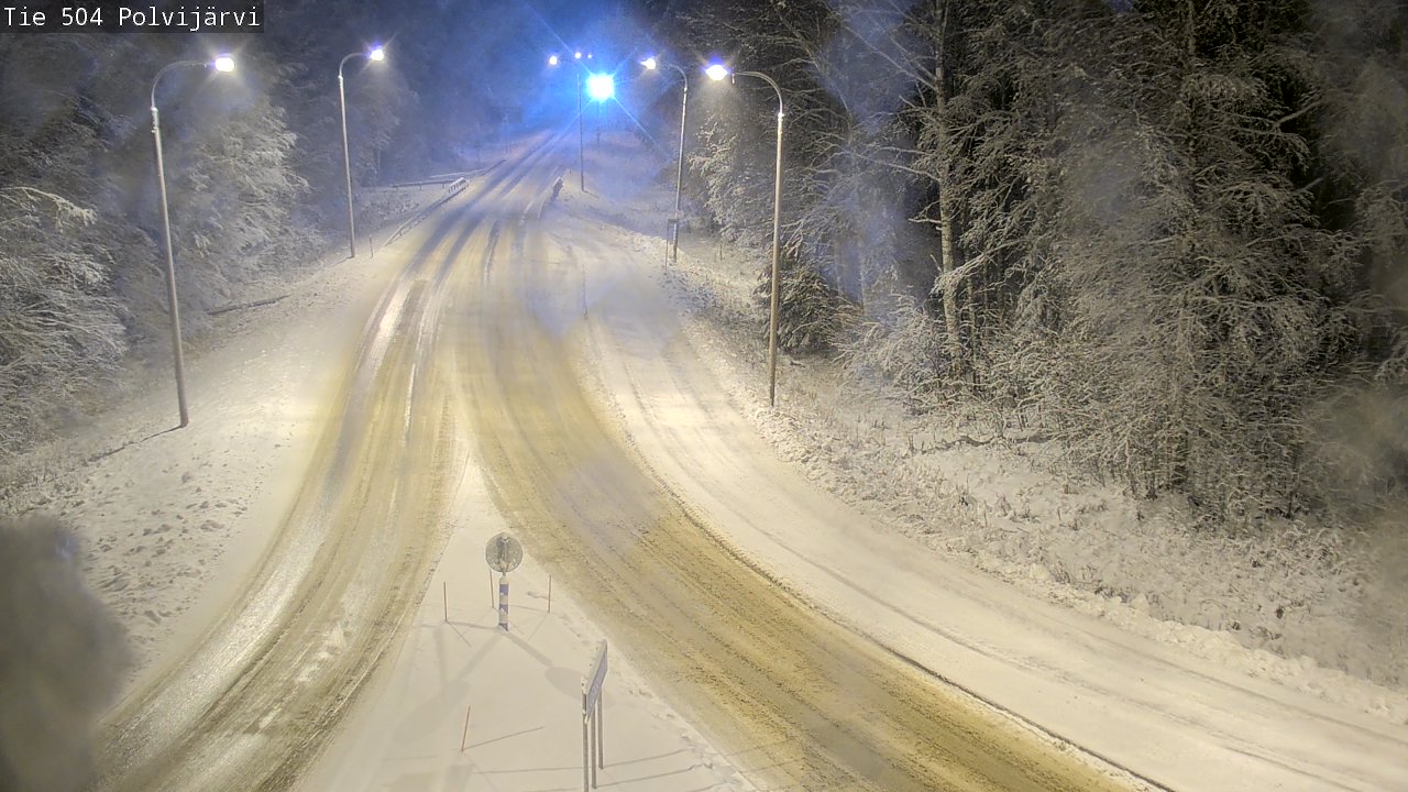 Weather Camera Image Väg 504 Polvijärvi, Polvijärvi, Pohjois-Karjala