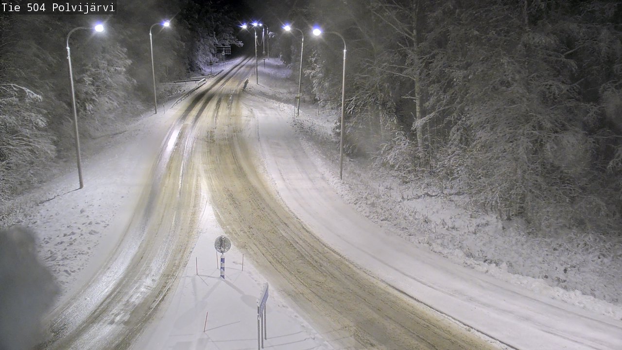 Weather Camera Image Väg 504 Polvijärvi, Polvijärvi, Pohjois-Karjala