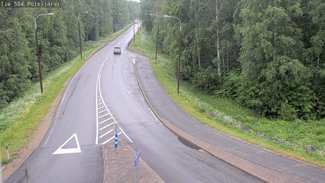 Weather Camera Image Väg 504 Polvijärvi, Polvijärvi, Pohjois-Karjala
