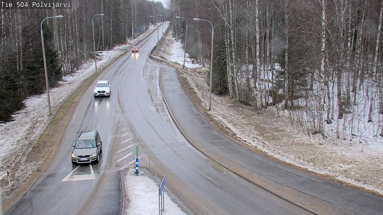 Weather Camera Image Väg 504 Polvijärvi, Polvijärvi, Pohjois-Karjala