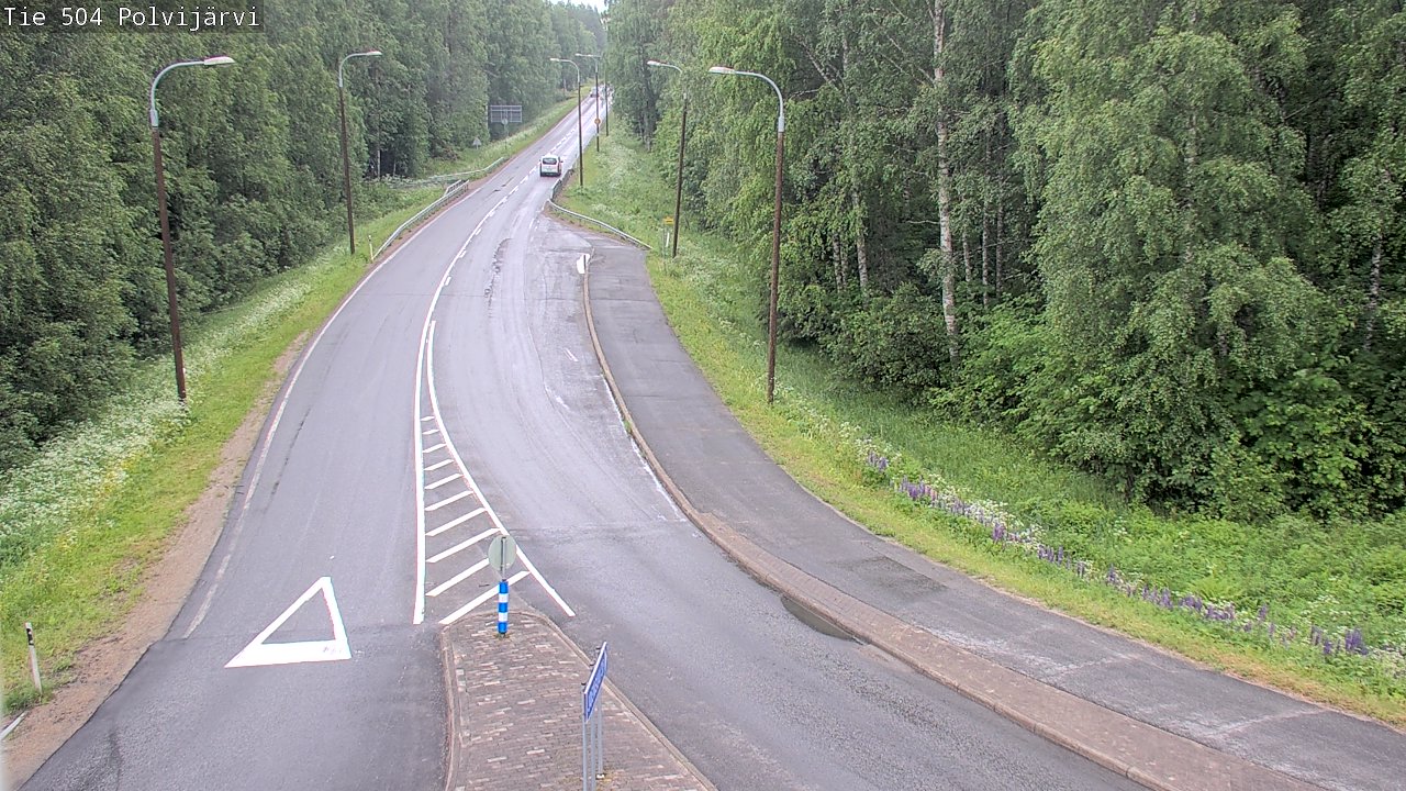 Weather Camera Image Väg 504 Polvijärvi, Polvijärvi, Pohjois-Karjala