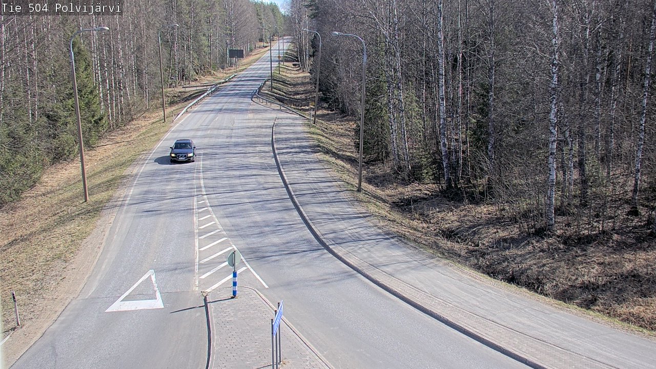 Weather Camera Image Väg 504 Polvijärvi, Polvijärvi, Pohjois-Karjala