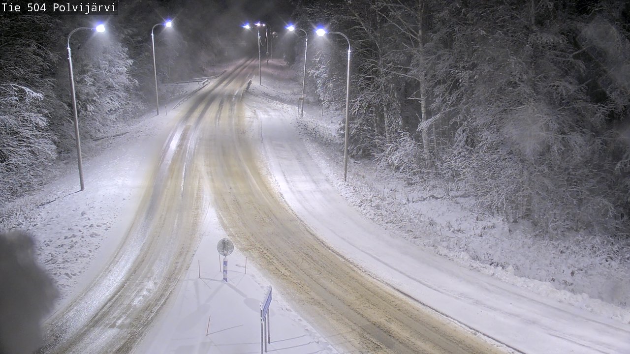 Weather Camera Image Väg 504 Polvijärvi, Polvijärvi, Pohjois-Karjala