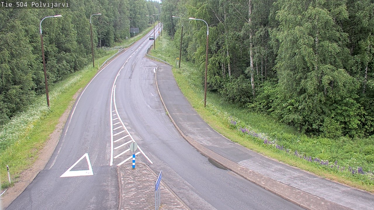 Weather Camera Image Väg 504 Polvijärvi, Polvijärvi, Pohjois-Karjala