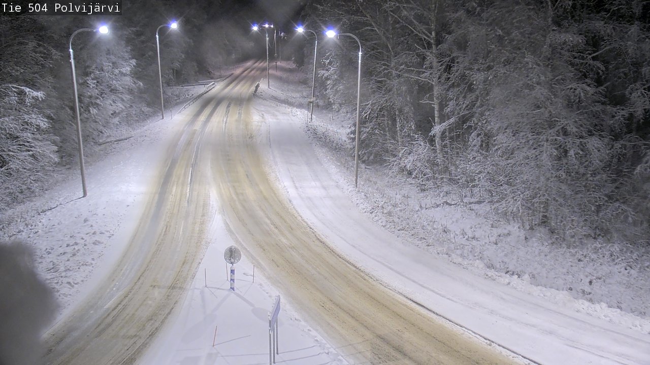Weather Camera Image Väg 504 Polvijärvi, Polvijärvi, Pohjois-Karjala