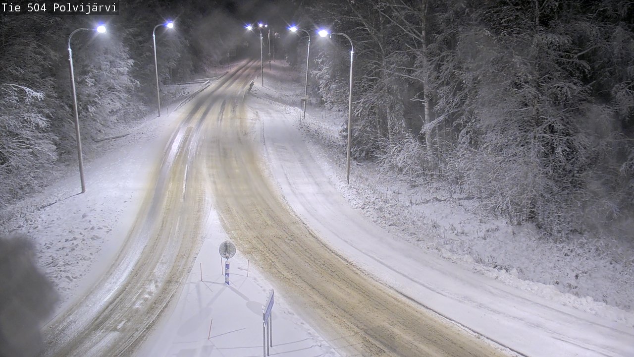 Weather Camera Image Väg 504 Polvijärvi, Polvijärvi, Pohjois-Karjala