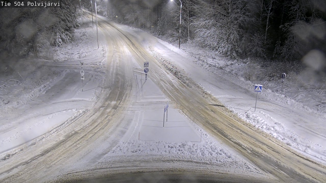 Weather Camera Image Väg 504 Polvijärvi, Polvijärvi, Pohjois-Karjala