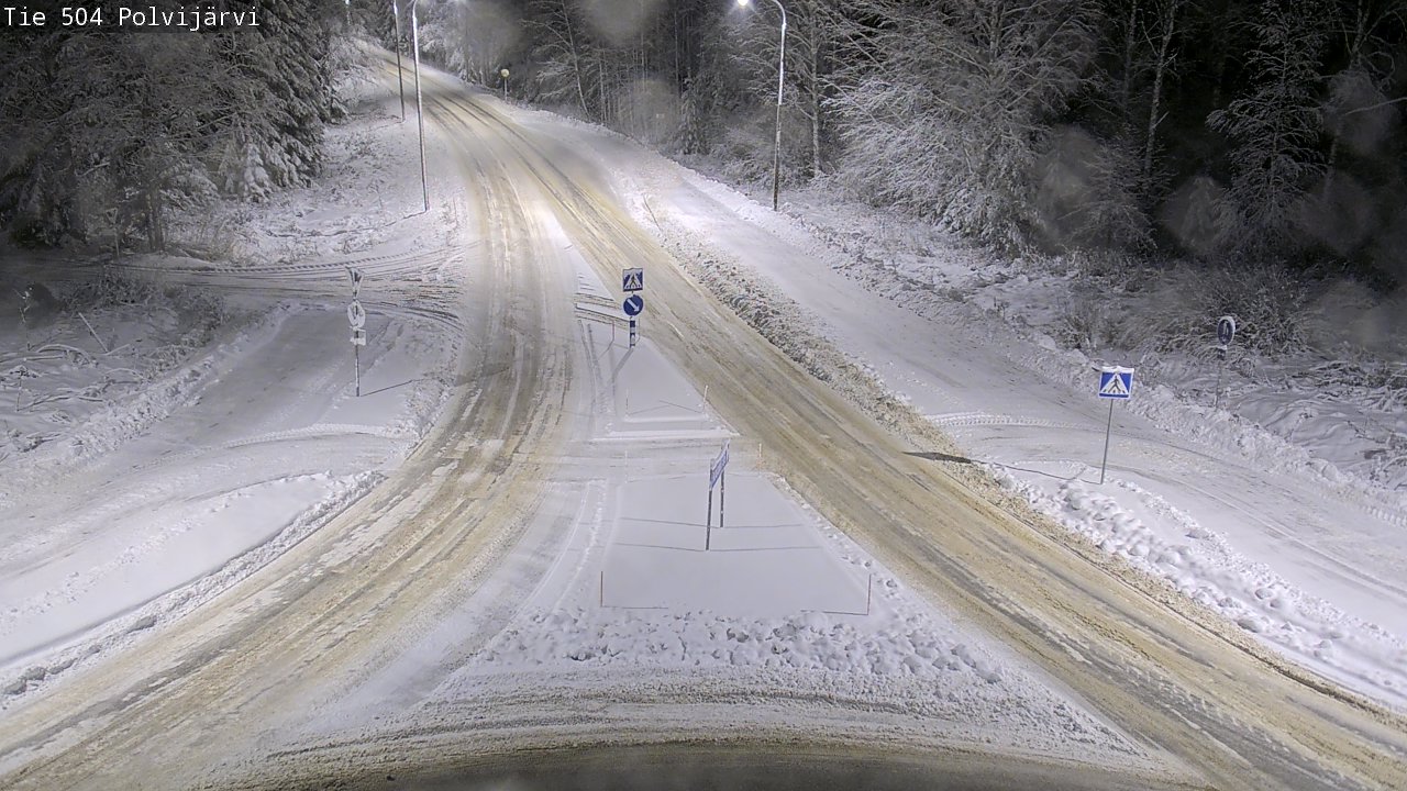 Weather Camera Image Väg 504 Polvijärvi, Polvijärvi, Pohjois-Karjala