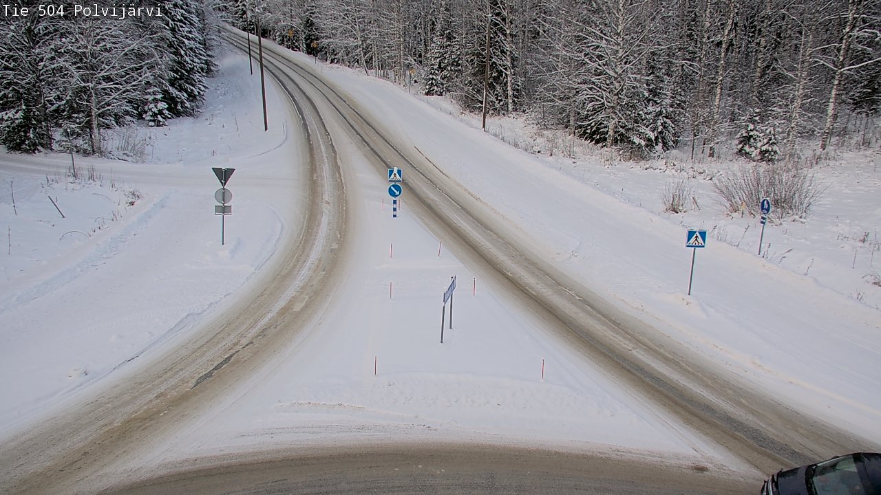 Weather Camera Image Väg 504 Polvijärvi, Polvijärvi, Pohjois-Karjala