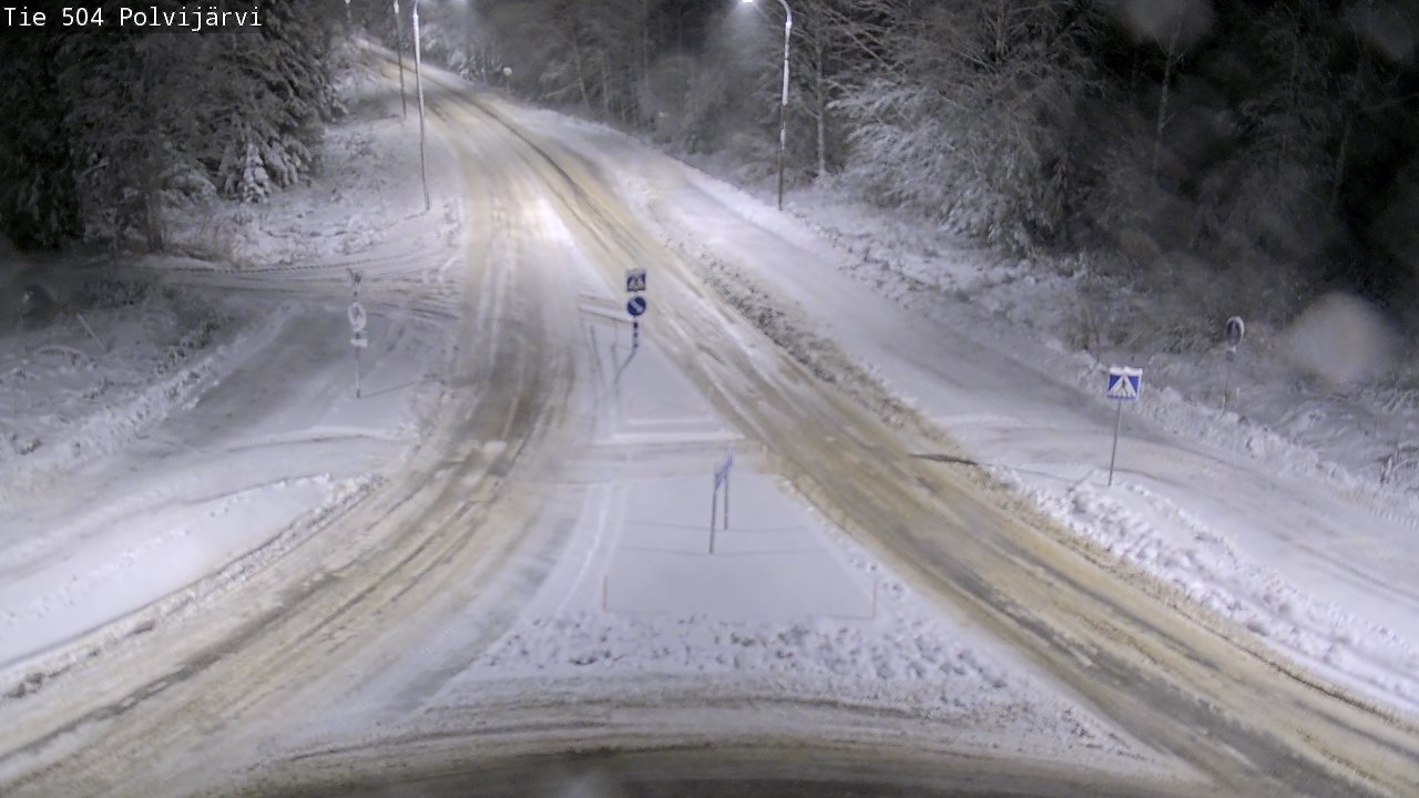 Weather Camera Image Väg 504 Polvijärvi, Polvijärvi, Pohjois-Karjala