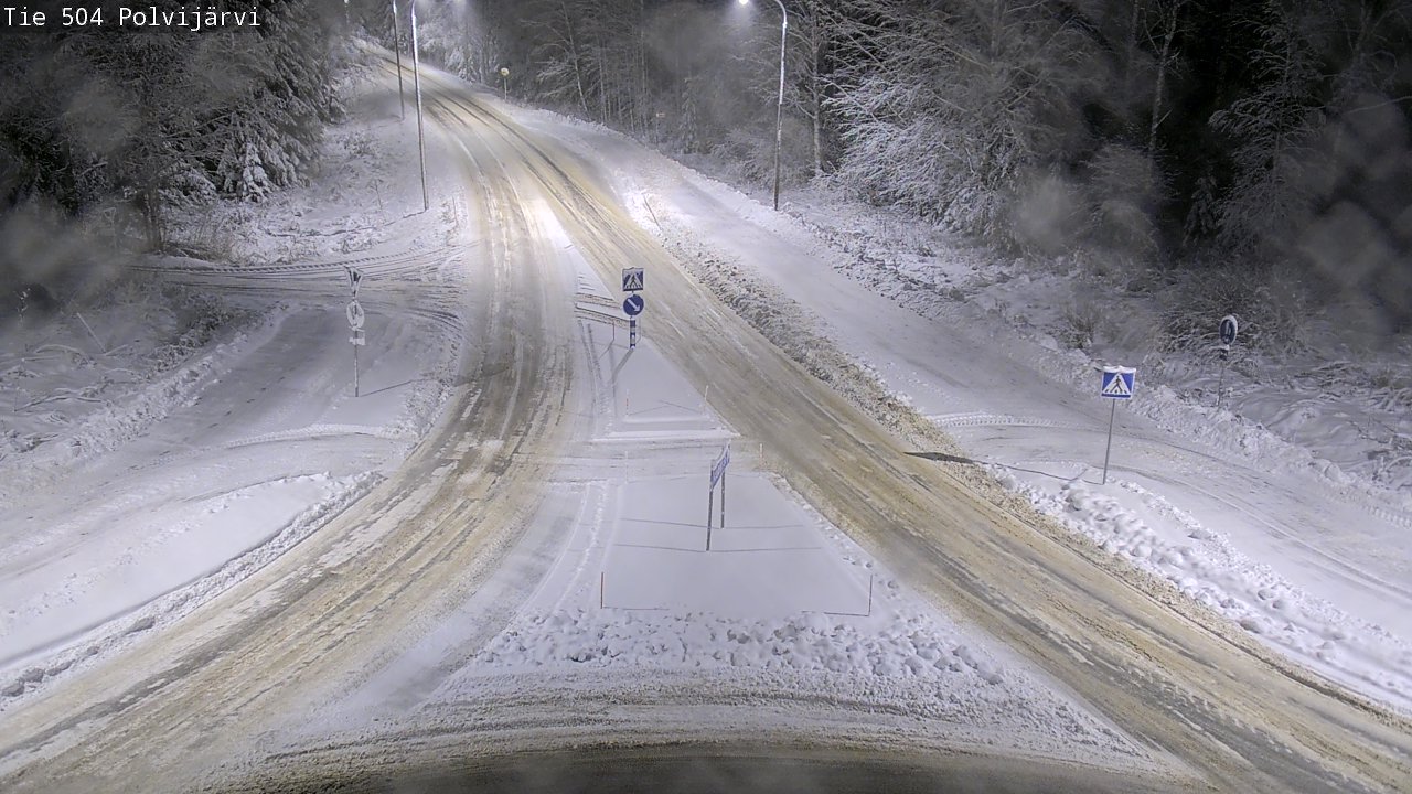 Weather Camera Image Väg 504 Polvijärvi, Polvijärvi, Pohjois-Karjala
