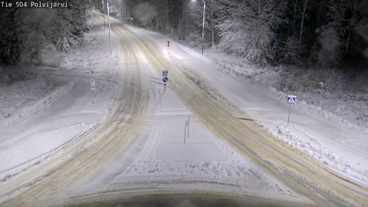 Weather Camera Image Väg 504 Polvijärvi, Polvijärvi, Pohjois-Karjala