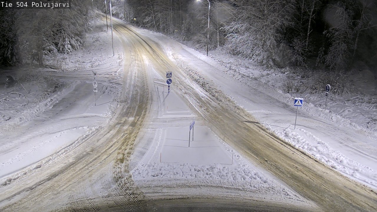 Weather Camera Image Väg 504 Polvijärvi, Polvijärvi, Pohjois-Karjala