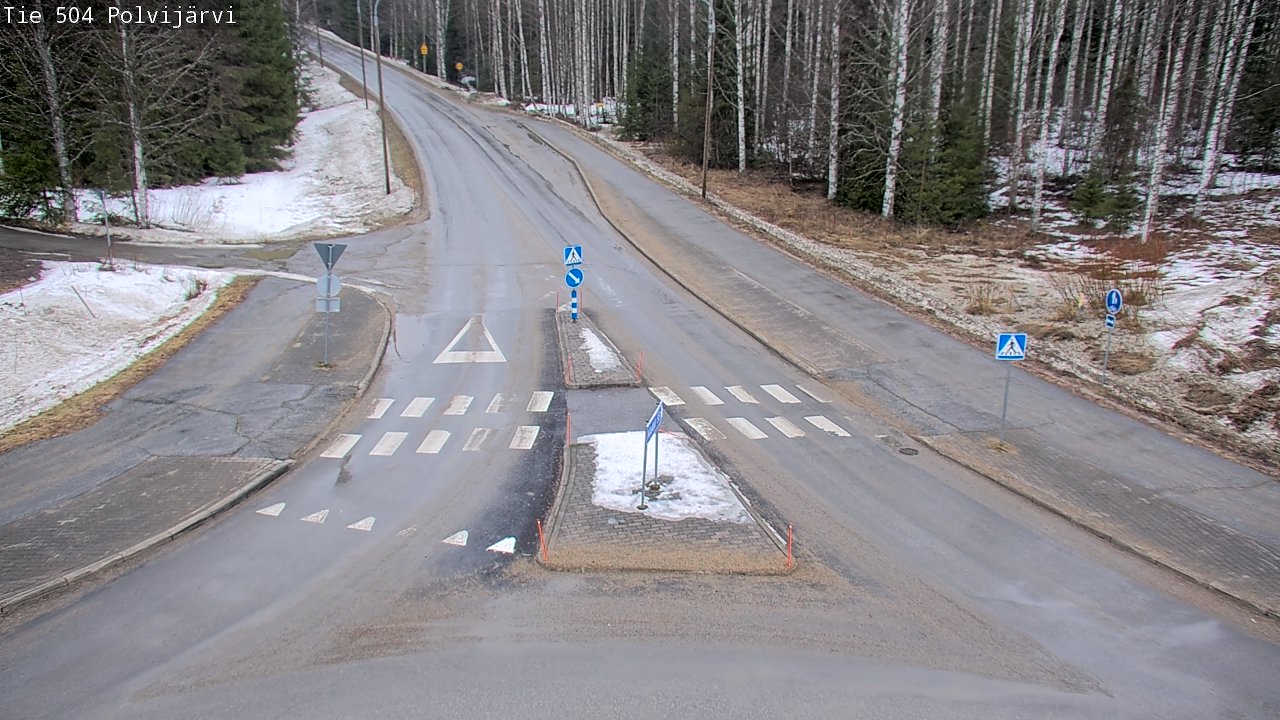 Weather Camera Image Väg 504 Polvijärvi, Polvijärvi, Pohjois-Karjala
