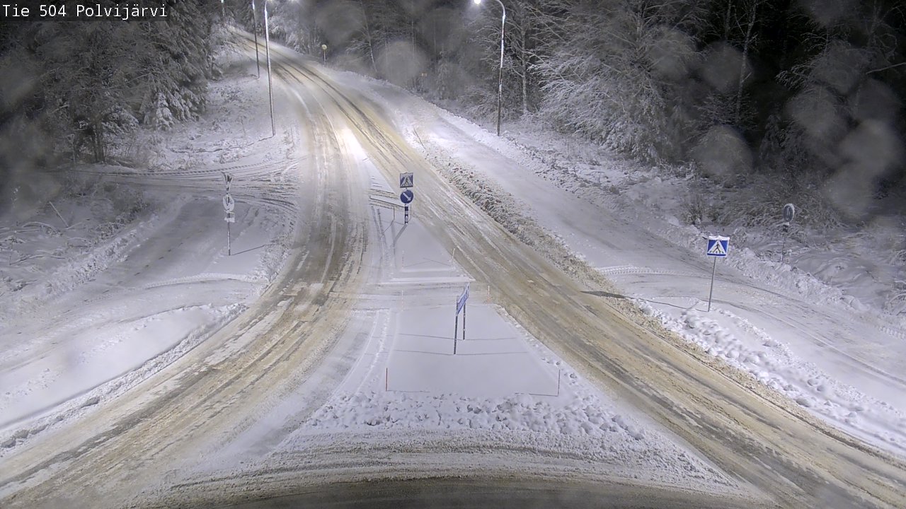 Weather Camera Image Väg 504 Polvijärvi, Polvijärvi, Pohjois-Karjala