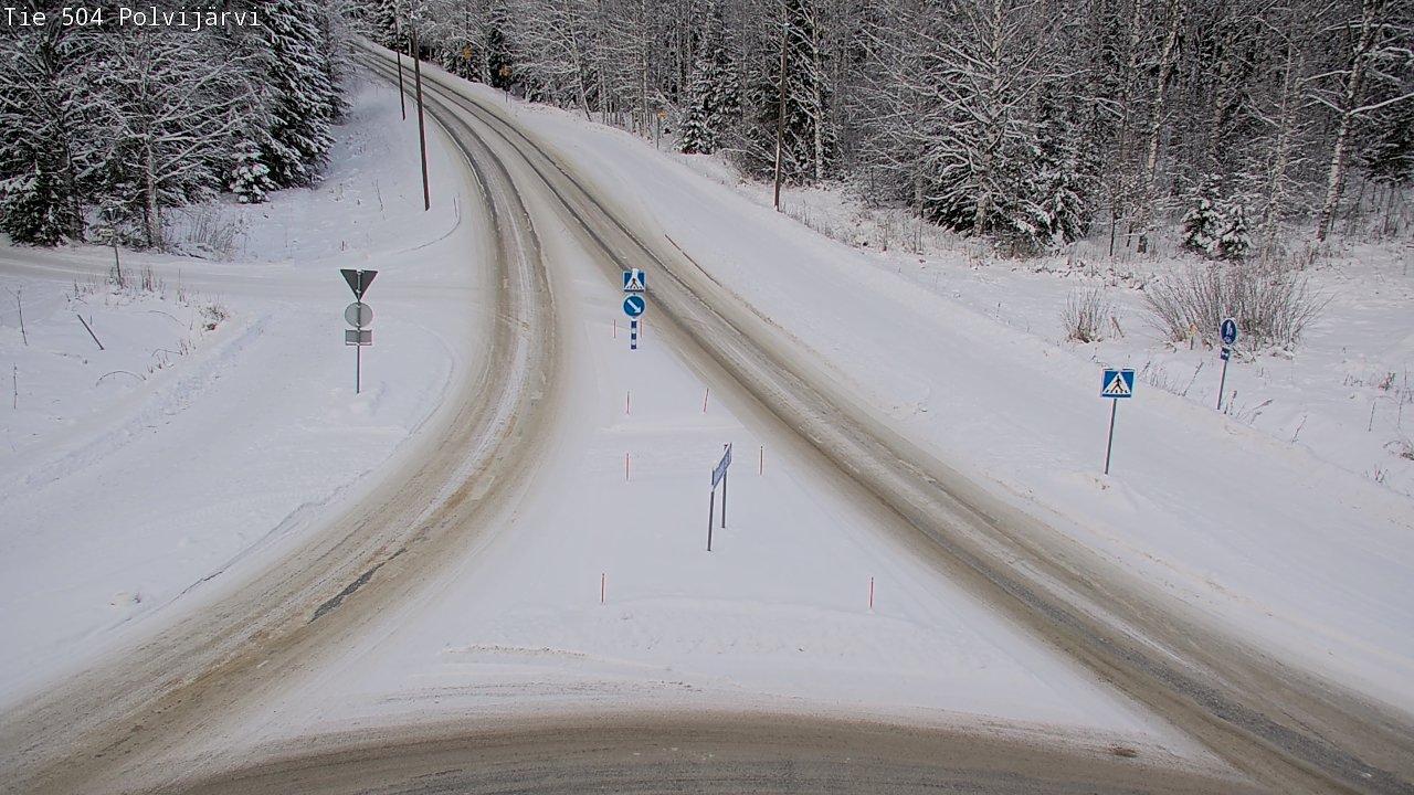 Weather Camera Image Väg 504 Polvijärvi, Polvijärvi, Pohjois-Karjala