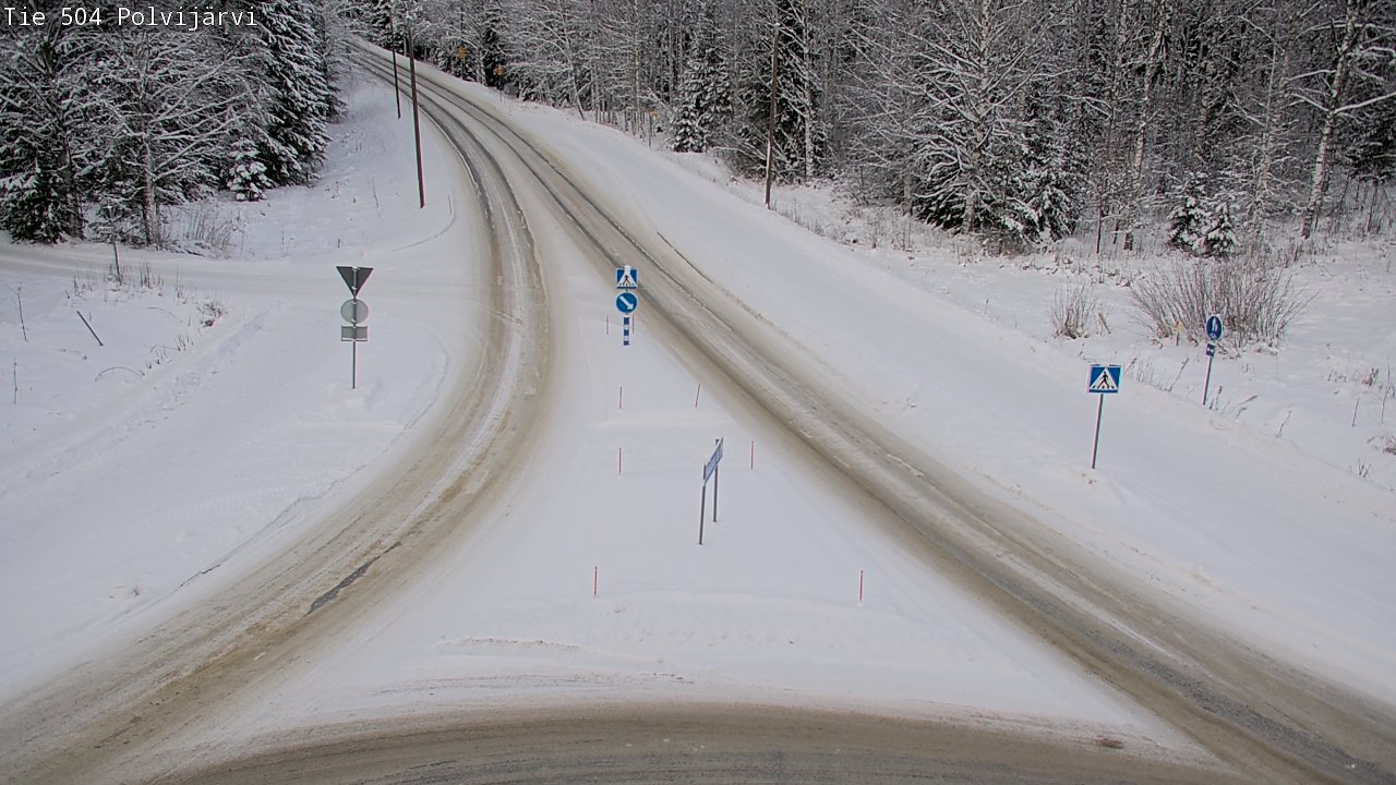 Weather Camera Image Väg 504 Polvijärvi, Polvijärvi, Pohjois-Karjala