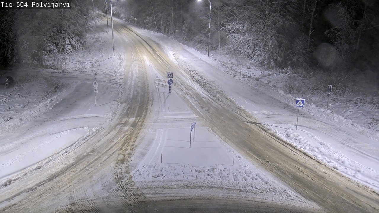 Weather Camera Image Väg 504 Polvijärvi, Polvijärvi, Pohjois-Karjala
