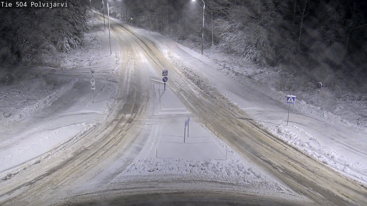 Weather Camera Image Väg 504 Polvijärvi, Polvijärvi, Pohjois-Karjala