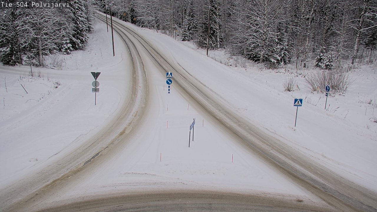 Weather Camera Image Väg 504 Polvijärvi, Polvijärvi, Pohjois-Karjala