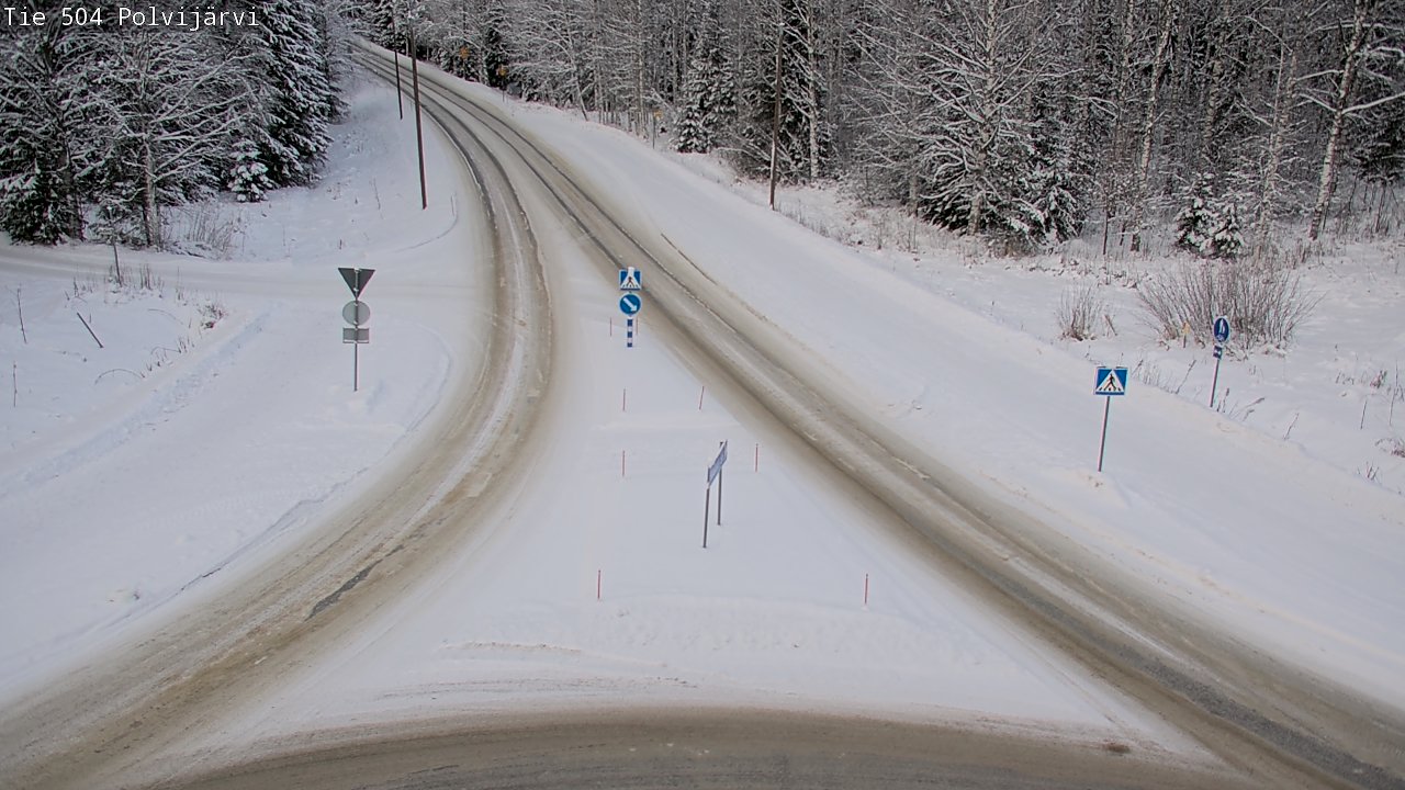 Weather Camera Image Väg 504 Polvijärvi, Polvijärvi, Pohjois-Karjala