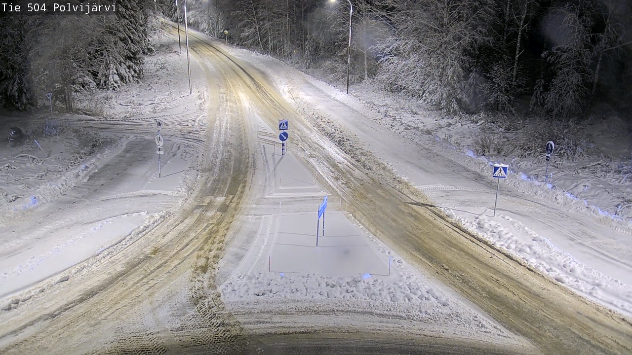 Weather Camera Image Väg 504 Polvijärvi, Polvijärvi, Pohjois-Karjala