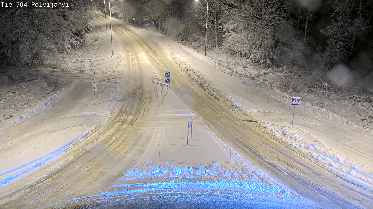 Weather Camera Image Väg 504 Polvijärvi, Polvijärvi, Pohjois-Karjala