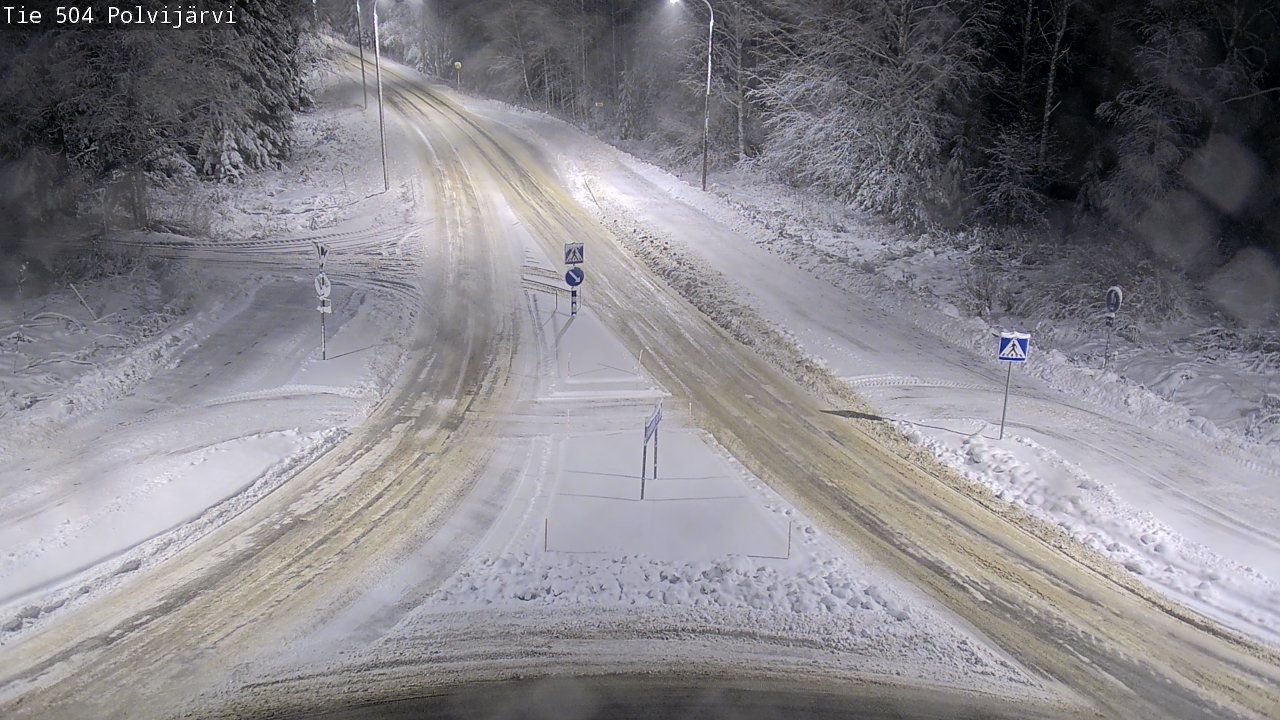 Weather Camera Image Väg 504 Polvijärvi, Polvijärvi, Pohjois-Karjala