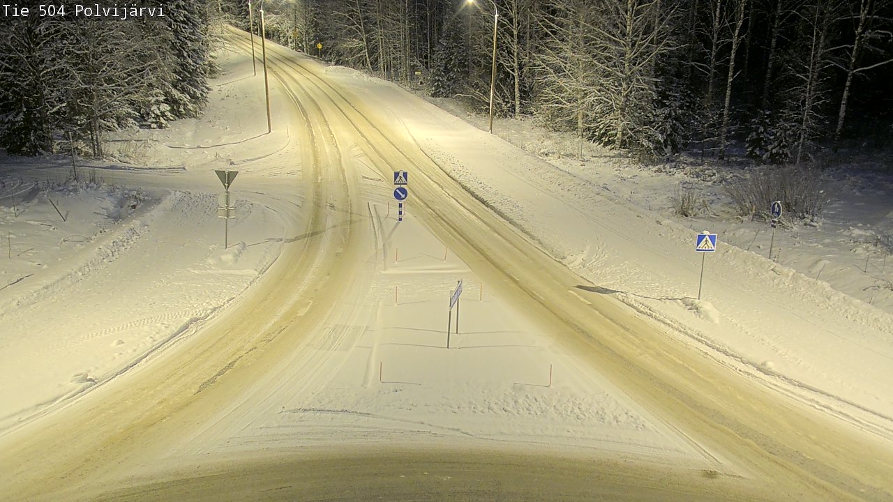 Weather Camera Image Road 504 Polvijärvi, Polvijärvi, Pohjois-Karjala