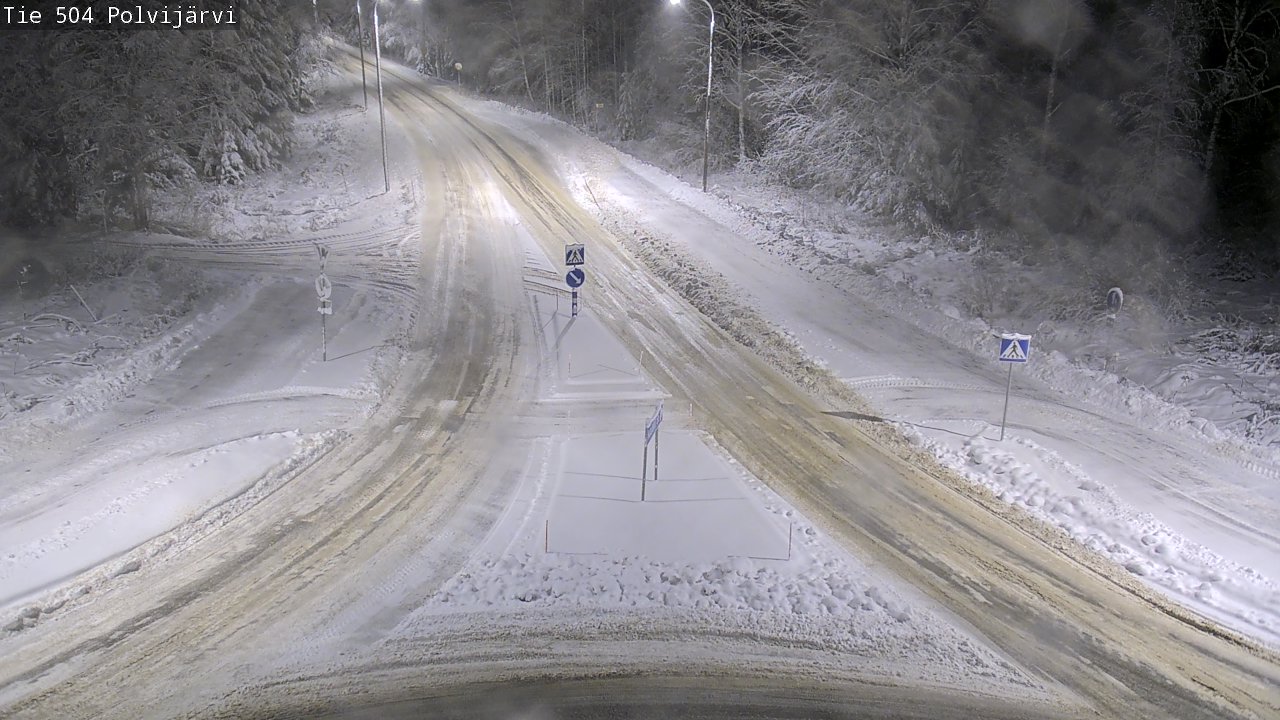 Weather Camera Image Väg 504 Polvijärvi, Polvijärvi, Pohjois-Karjala
