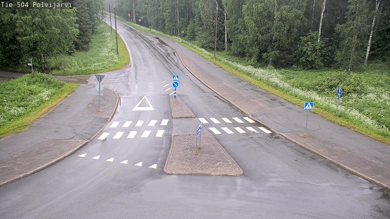 Weather Camera Image Väg 504 Polvijärvi, Polvijärvi, Pohjois-Karjala