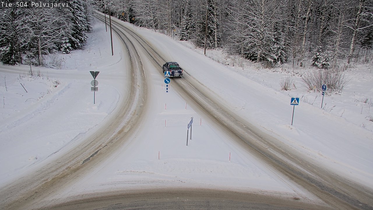 Weather Camera Image Väg 504 Polvijärvi, Polvijärvi, Pohjois-Karjala