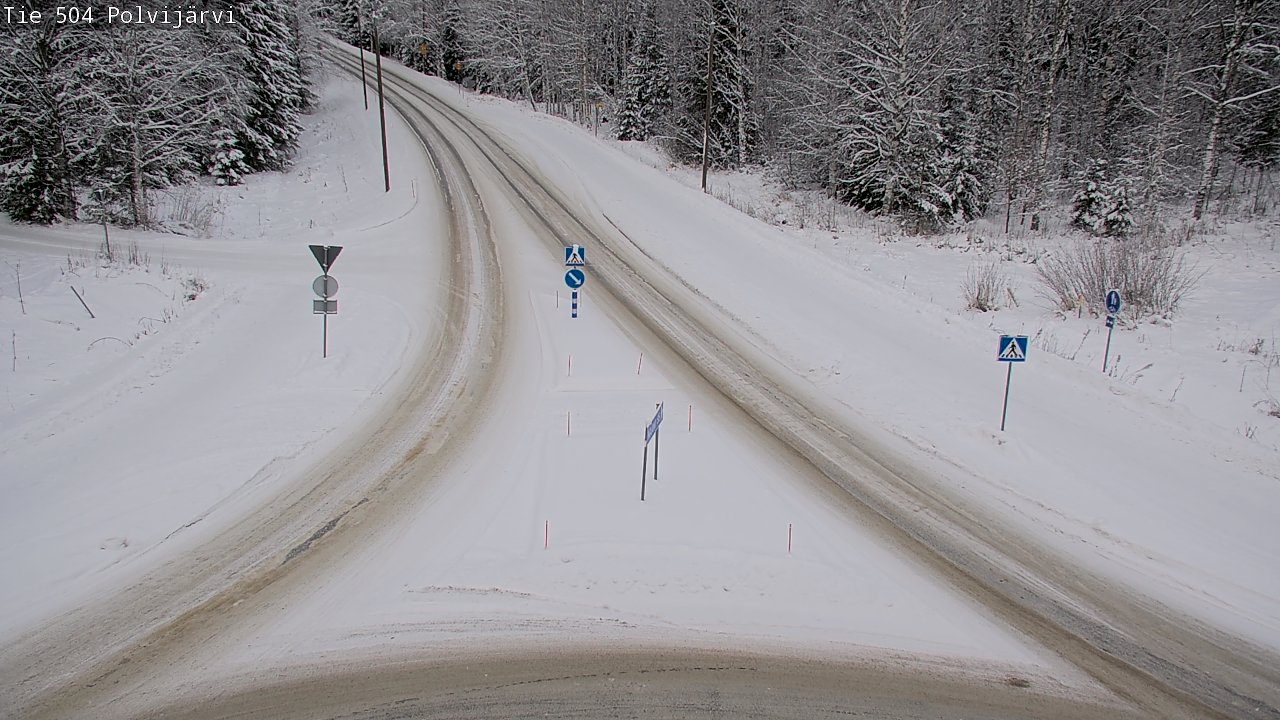 Weather Camera Image Väg 504 Polvijärvi, Polvijärvi, Pohjois-Karjala