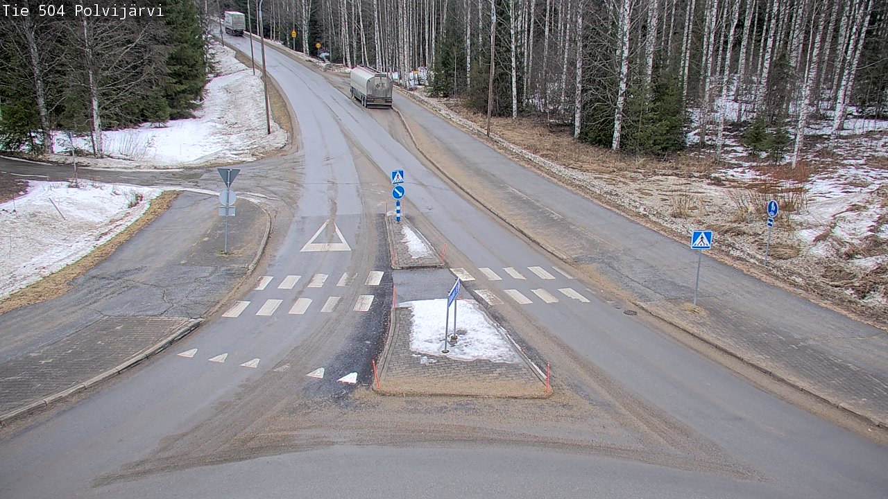Weather Camera Image Väg 504 Polvijärvi, Polvijärvi, Pohjois-Karjala