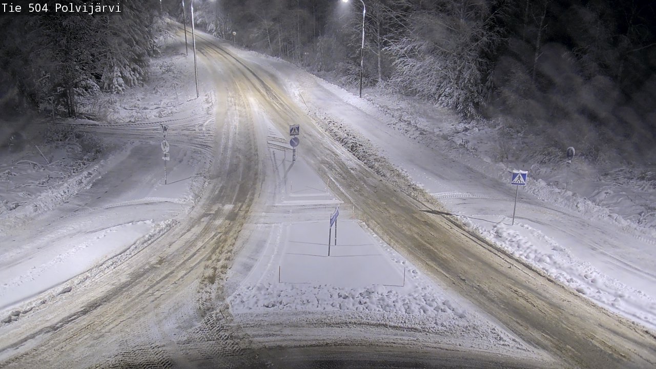 Weather Camera Image Väg 504 Polvijärvi, Polvijärvi, Pohjois-Karjala