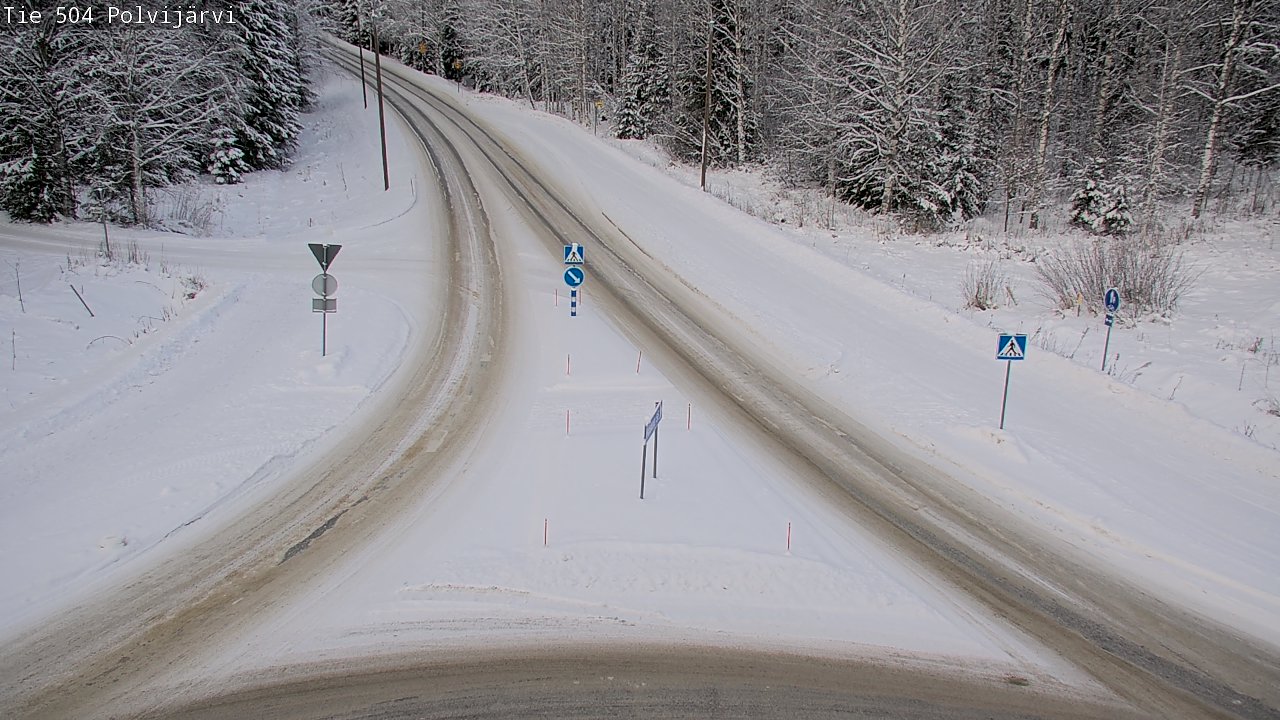 Weather Camera Image Väg 504 Polvijärvi, Polvijärvi, Pohjois-Karjala