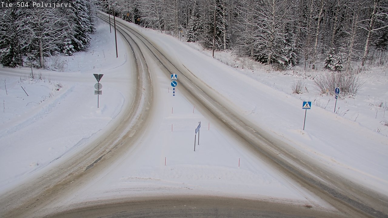 Weather Camera Image Väg 504 Polvijärvi, Polvijärvi, Pohjois-Karjala