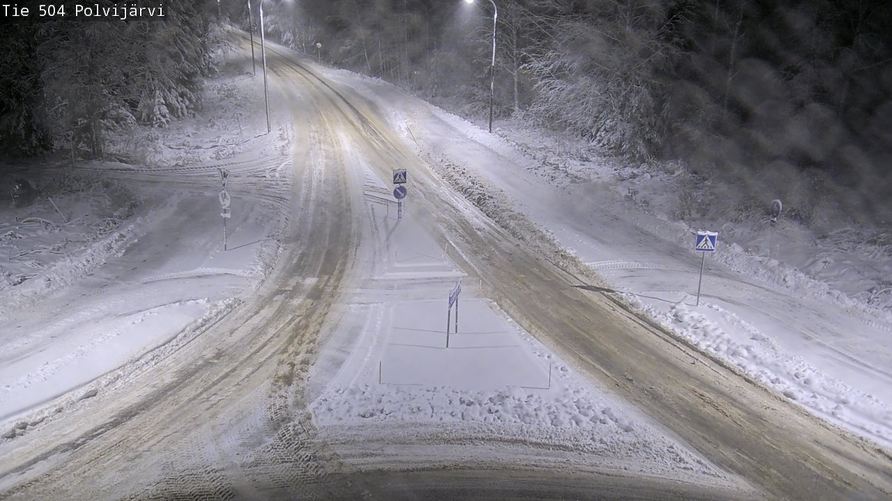 Weather Camera Image Väg 504 Polvijärvi, Polvijärvi, Pohjois-Karjala