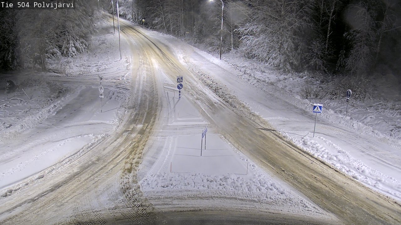 Weather Camera Image Väg 504 Polvijärvi, Polvijärvi, Pohjois-Karjala