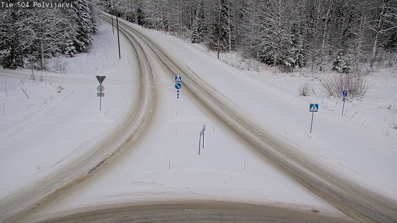 Weather Camera Image Väg 504 Polvijärvi, Polvijärvi, Pohjois-Karjala