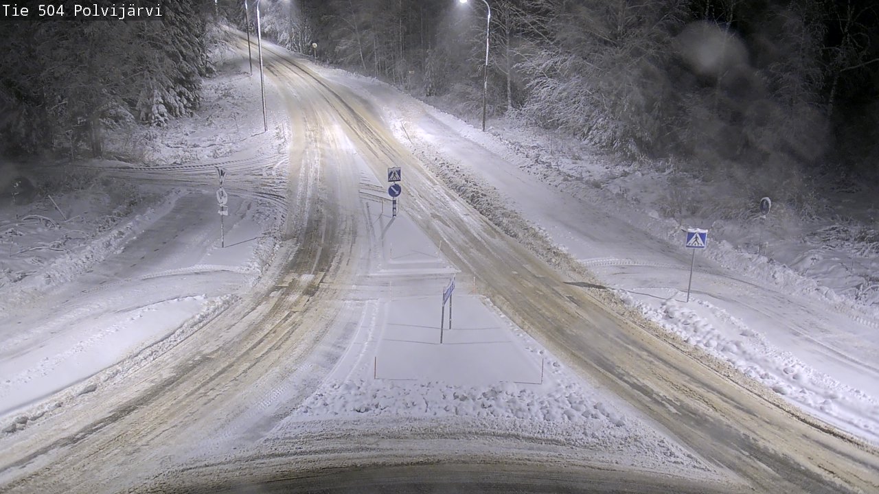 Weather Camera Image Väg 504 Polvijärvi, Polvijärvi, Pohjois-Karjala