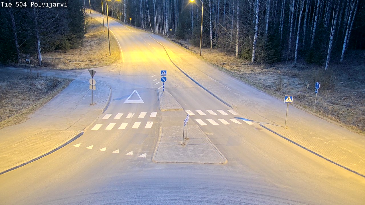 Weather Camera Image Väg 504 Polvijärvi, Polvijärvi, Pohjois-Karjala