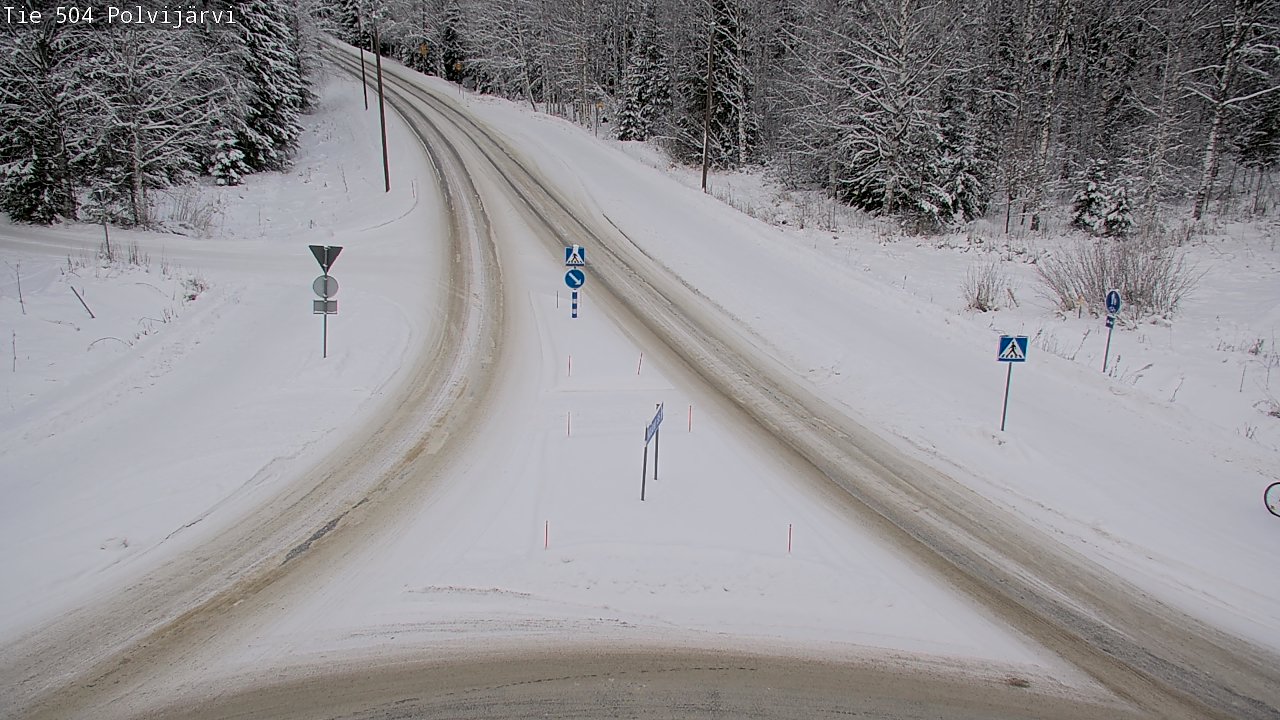 Weather Camera Image Väg 504 Polvijärvi, Polvijärvi, Pohjois-Karjala