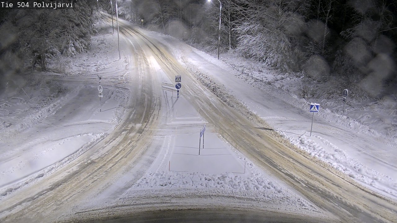Weather Camera Image Väg 504 Polvijärvi, Polvijärvi, Pohjois-Karjala