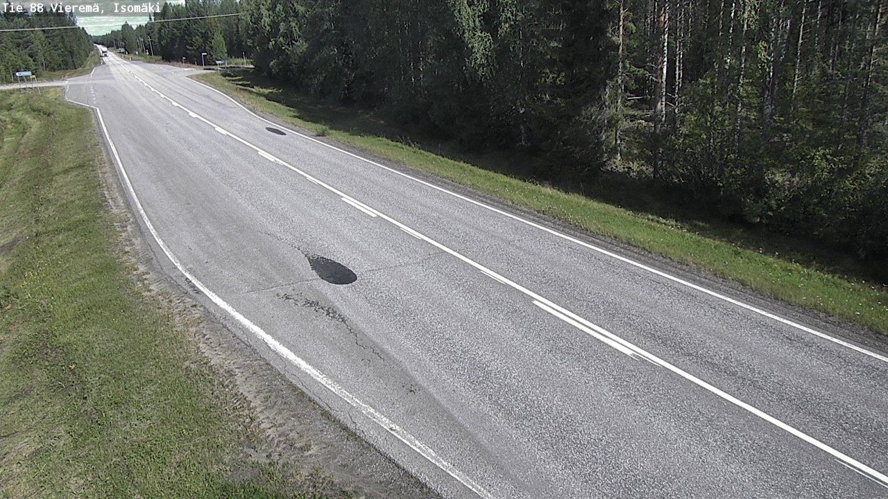 Weather Camera Image Road 88 Vieremä, Isomäki, Vieremä, Pohjois-Savo