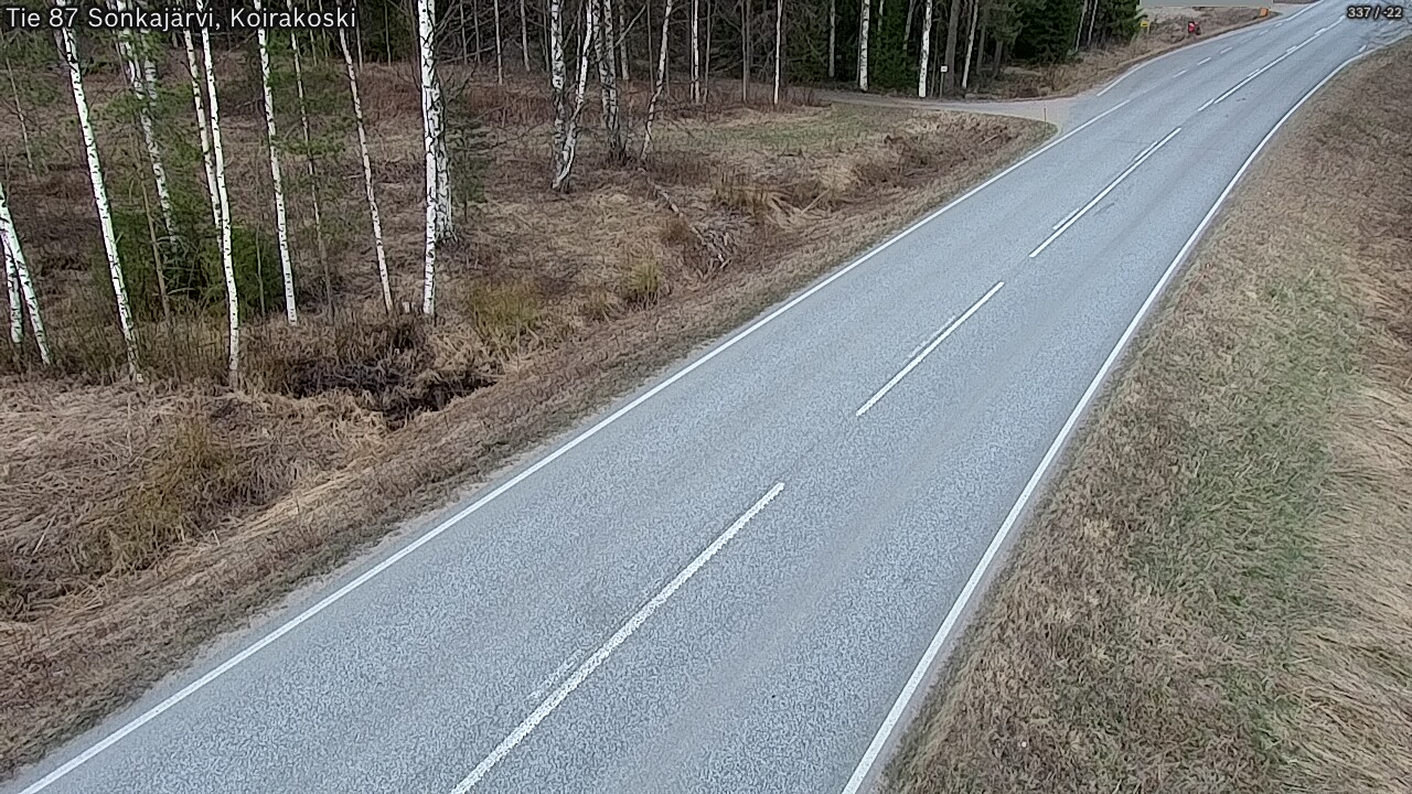 Weather Camera Image Road 87 Sonkajärvi, Koirakoski, Sonkajärvi, Pohjois-Savo