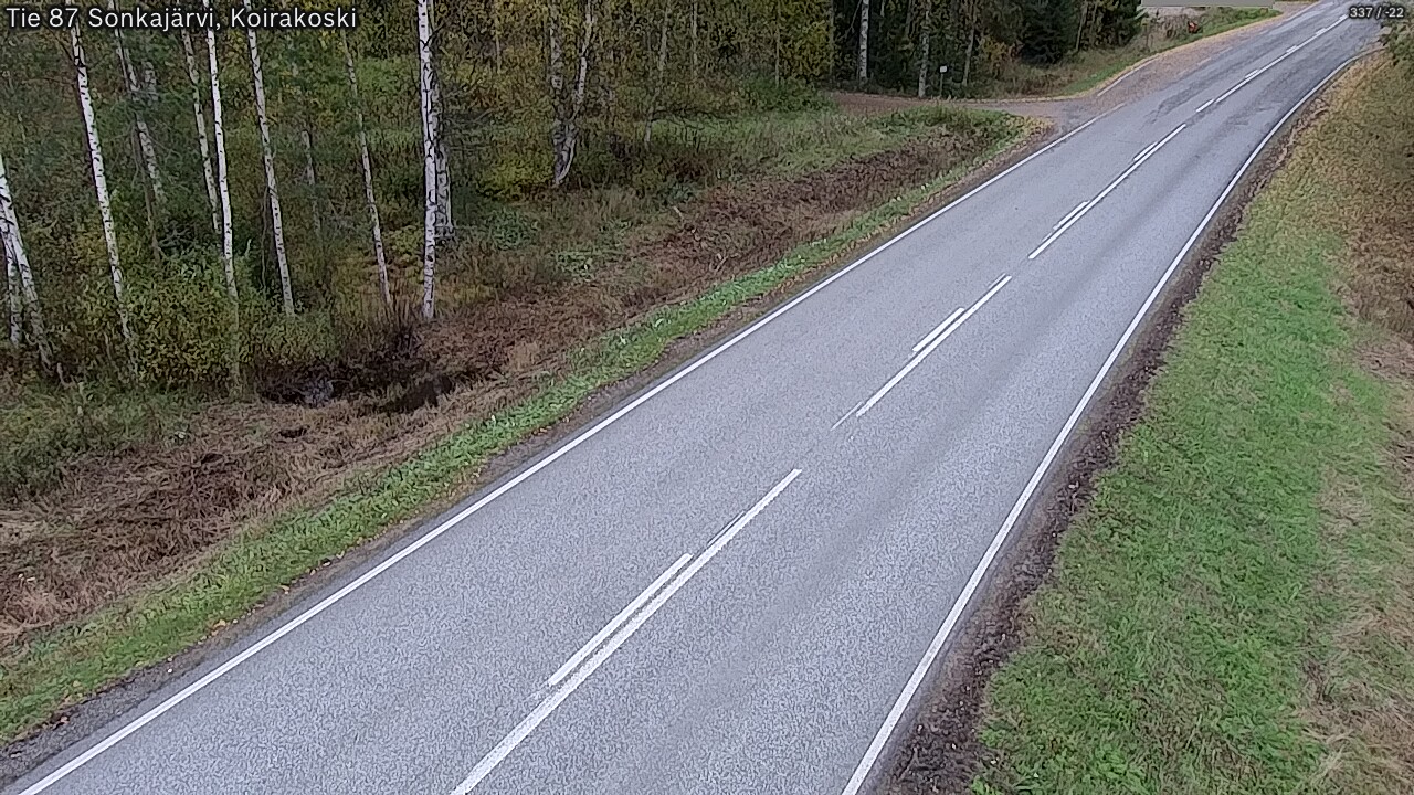 Weather Camera Image Road 87 Sonkajärvi, Koirakoski, Sonkajärvi, Pohjois-Savo