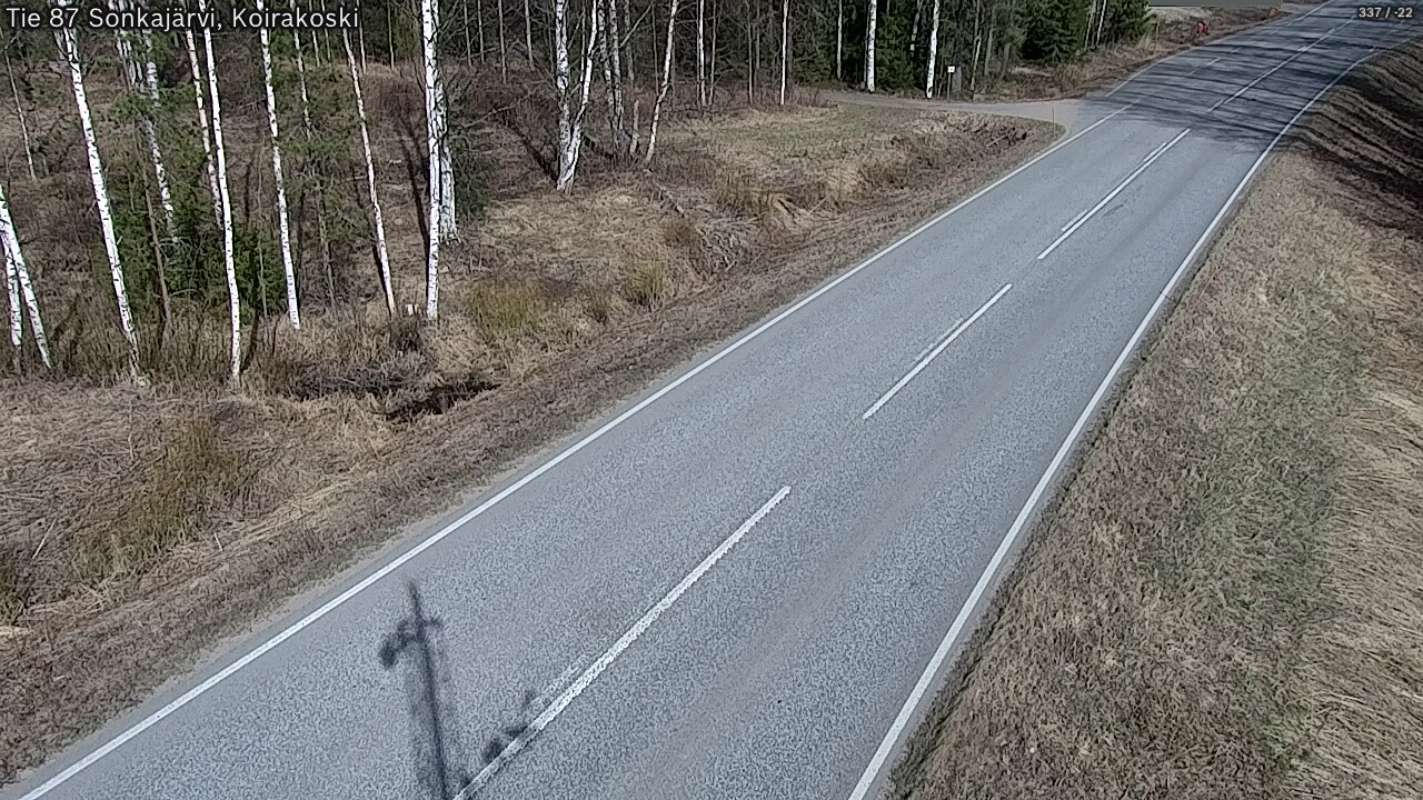 Weather Camera Image Road 87 Sonkajärvi, Koirakoski, Sonkajärvi, Pohjois-Savo