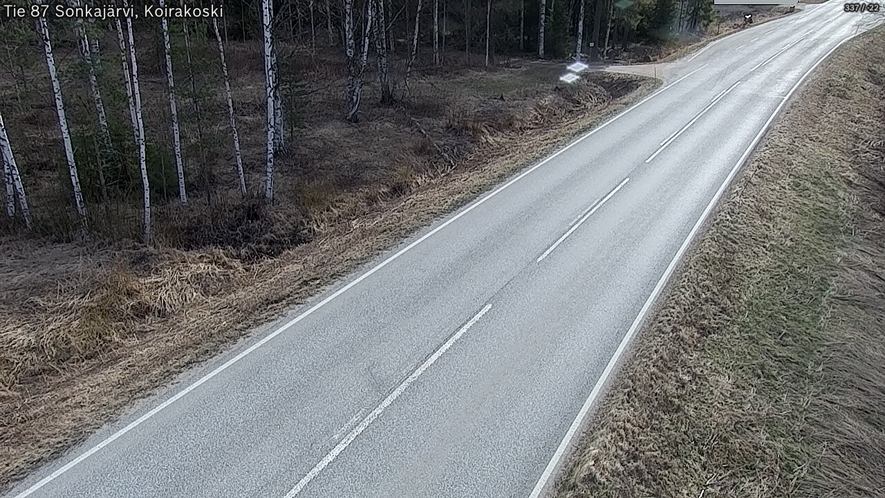Weather Camera Image Road 87 Sonkajärvi, Koirakoski, Sonkajärvi, Pohjois-Savo