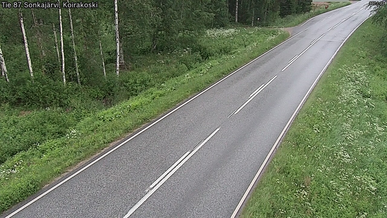 Weather Camera Image Road 87 Sonkajärvi, Koirakoski, Sonkajärvi, Pohjois-Savo